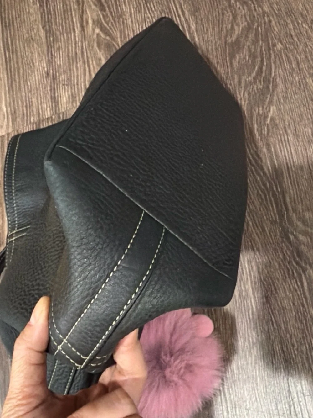 Vintage Coach Pebbled Leather Bucket Hobo Bag